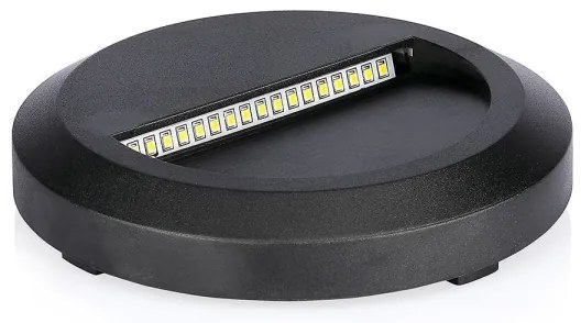 Corp de iluminat LED de exterior pentru scări LED/2W/230V IP65 3000K negru