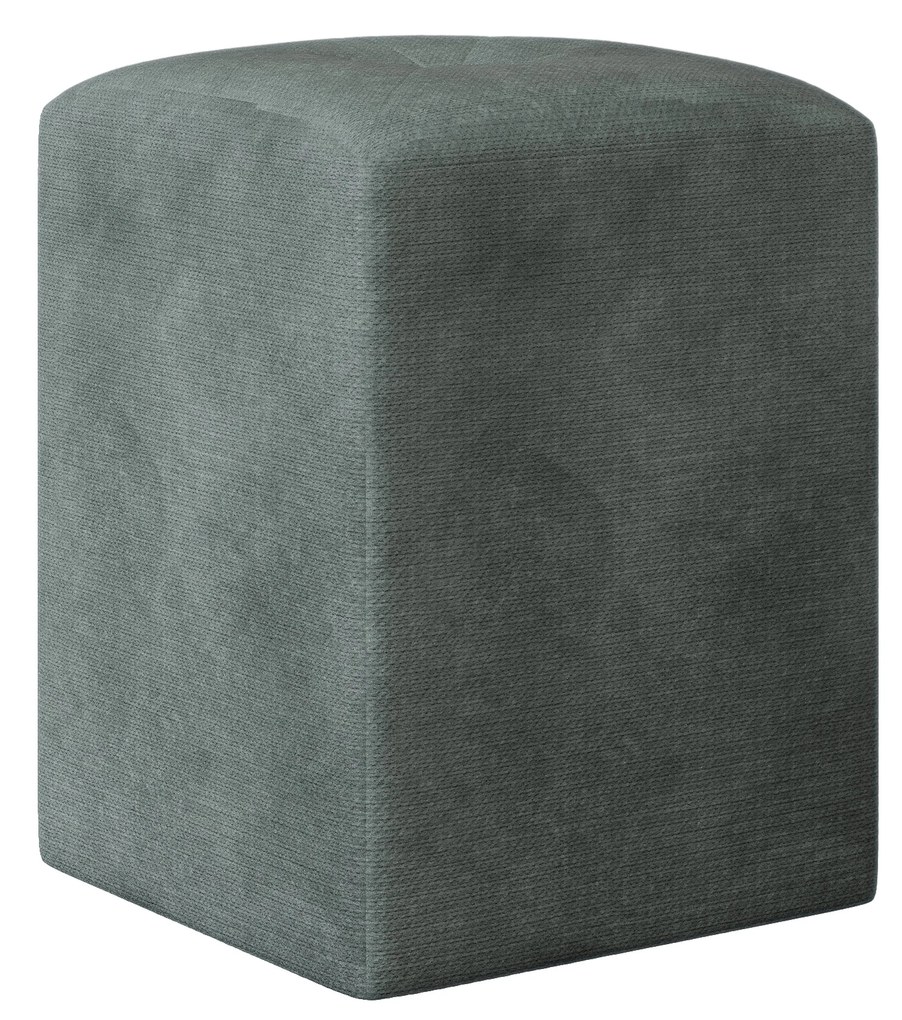 Taburet Tapitat Talin, Menta, Stofa, L 35 x l 35 x H 45 cm