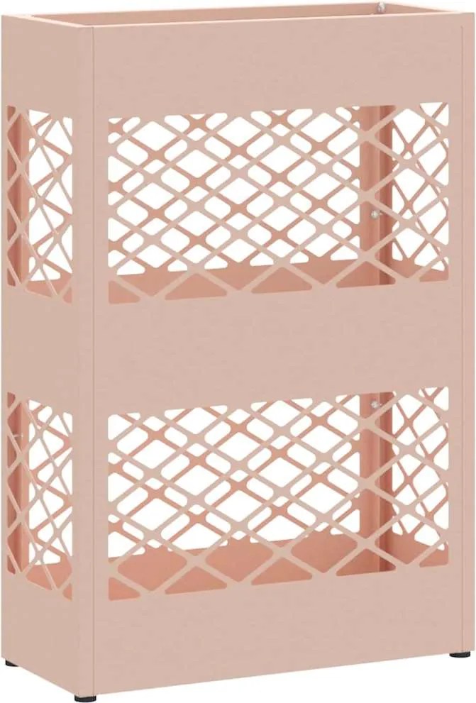 vidaXL Suport pentru umbrele Roz 28 x 12 x 41 cm Oțel