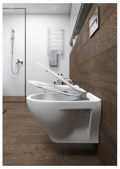 Cersanit K701-147 - WC suspendat SAVIO cu capac, ceramică/alb