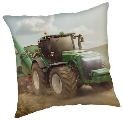Pernuță Tractor green, 40 x 40 cm