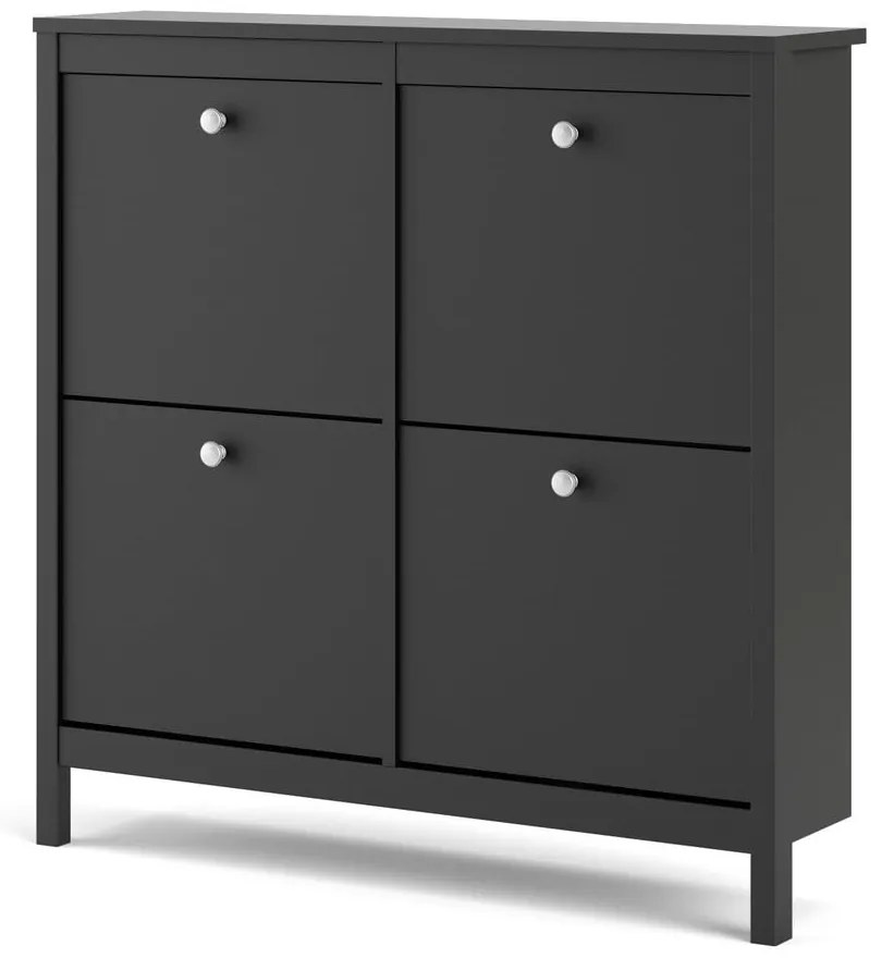 Pantofar cu 4 sertare Tvilum Madrid, negru