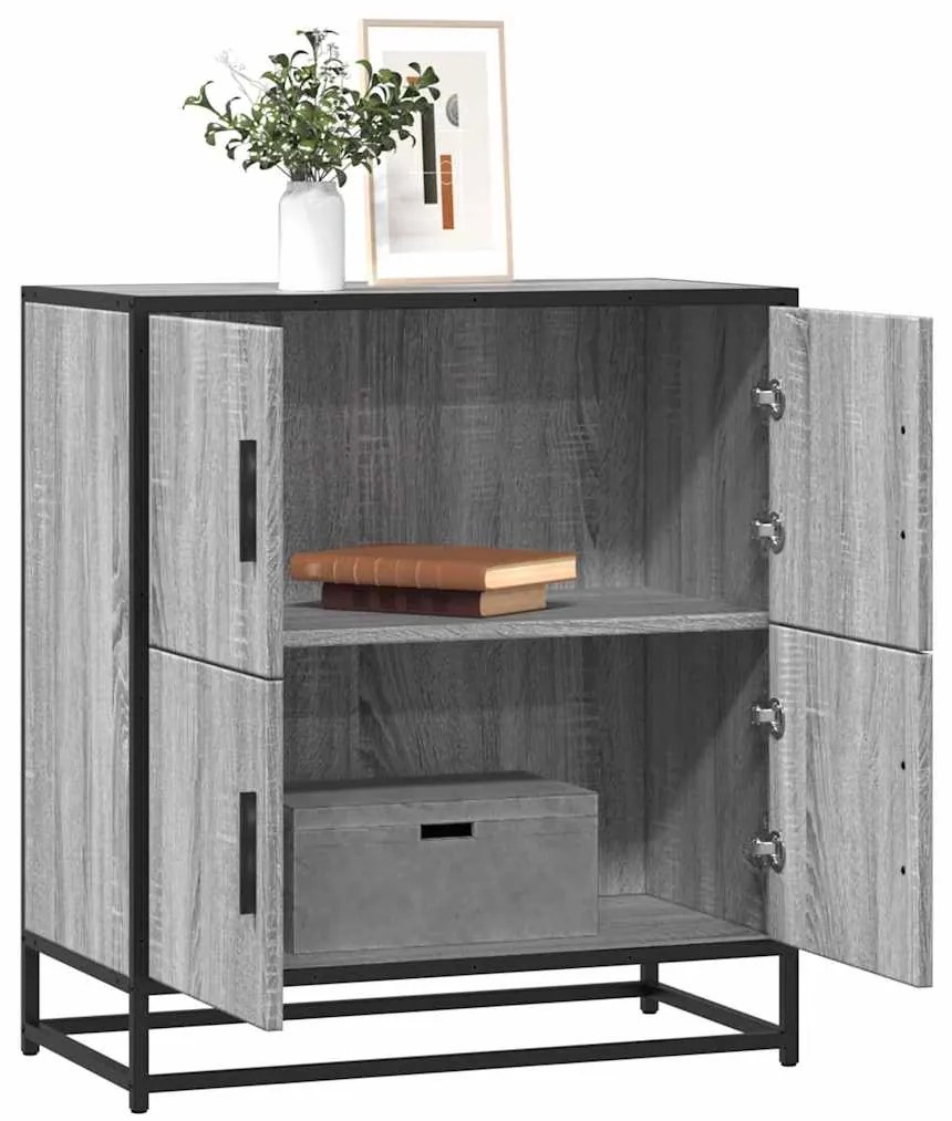 vidaXL Bufetă gri Sonoma 68x35x76 cm din lemn prelucrat