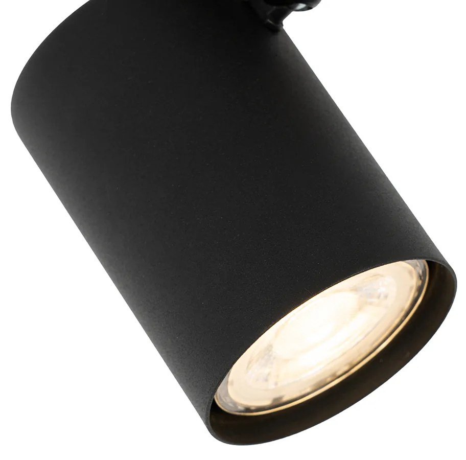 Spotlight modern negru cu lemn inclinabil - Jeana