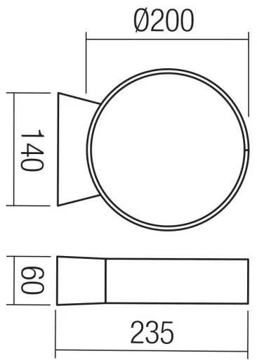 Redo 91062 - Aplică LED de perete pentru exterior ONIRO, 8W, 230V, IP65, antracit