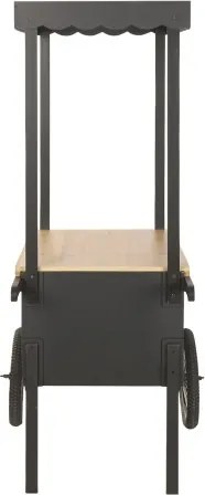 Stand decorativ din metal si lemn cu copertina, „Market Style”