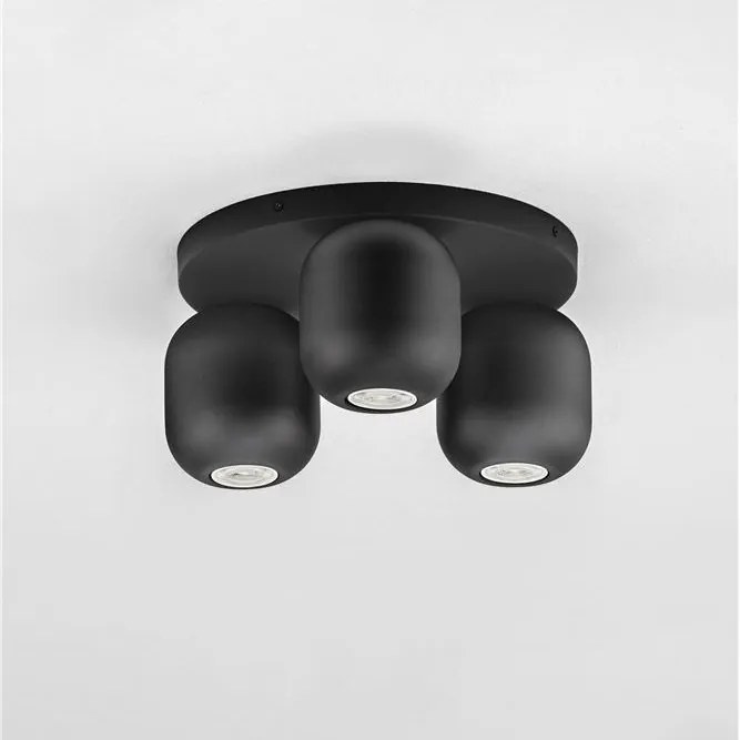 Plafoniera cu 3 spoturi metal negru MARLIN