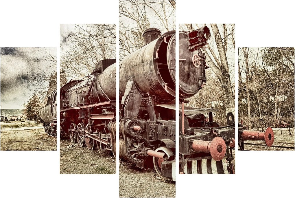 Tablou cu locomotivă istorică (150x105 cm)