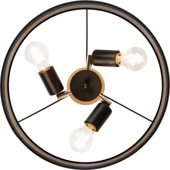 Lustră aplicată ALBA 3xE27/15W/230V Ø 40 cm negru/maro