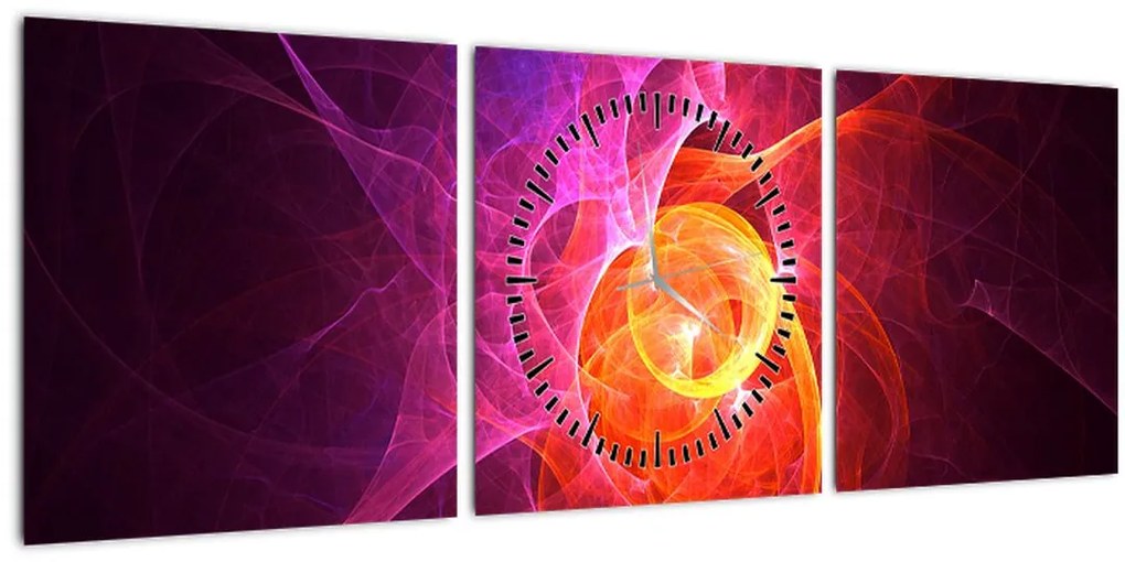 Tabloul modern abstract (cu ceas) (90x30 cm)