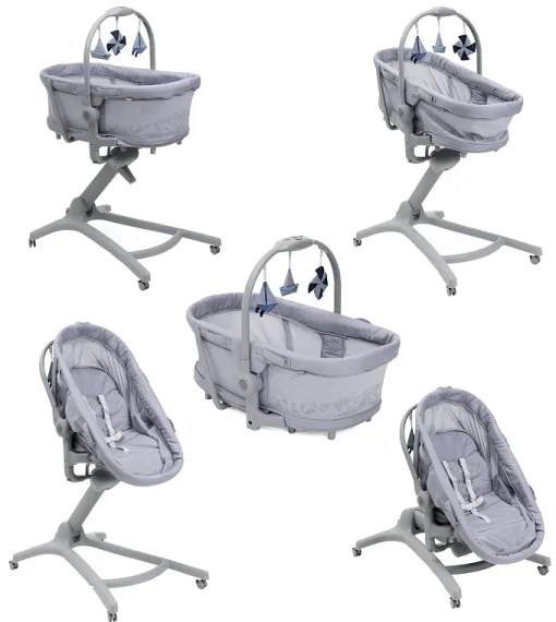Pătuț pentru bebeluși 5 în 1 Chicco BABY HUG PRO gri