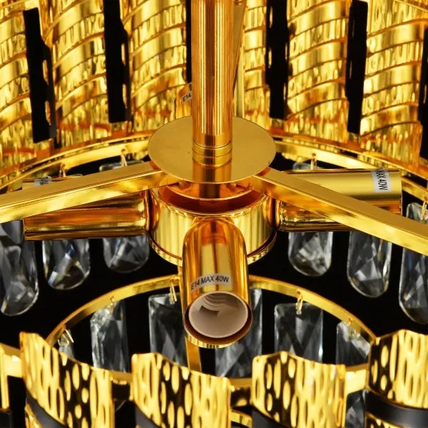 Brilagi - Lustră de tavan aplicată CRISTAL 5xE14/40W/230V Ø 38 cm