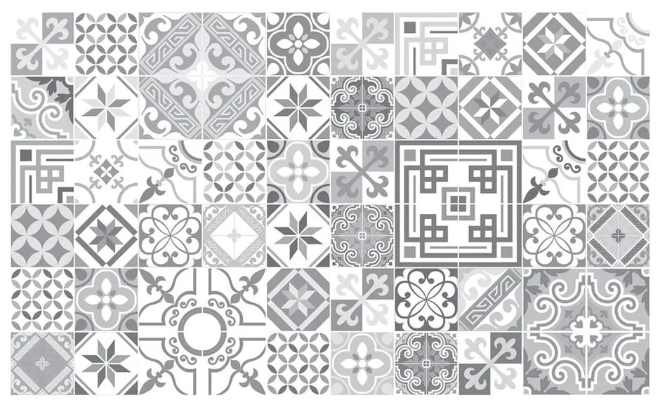 Set 60 autocolante de perete Ambiance Vintage Design Shade of Gray, 10 x 10 cm