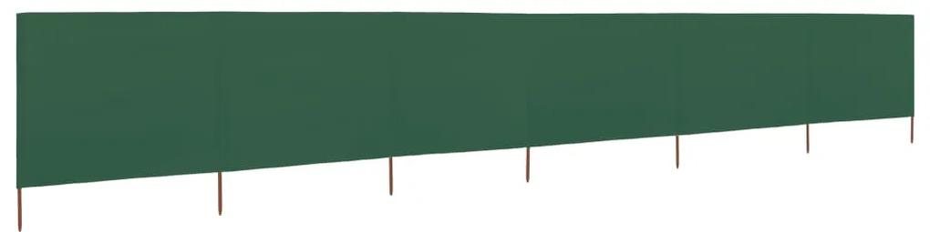 Paravan anti-vant cu 6 panouri, verde, 800 x 80 cm, textil Verde, 800 x 80 cm