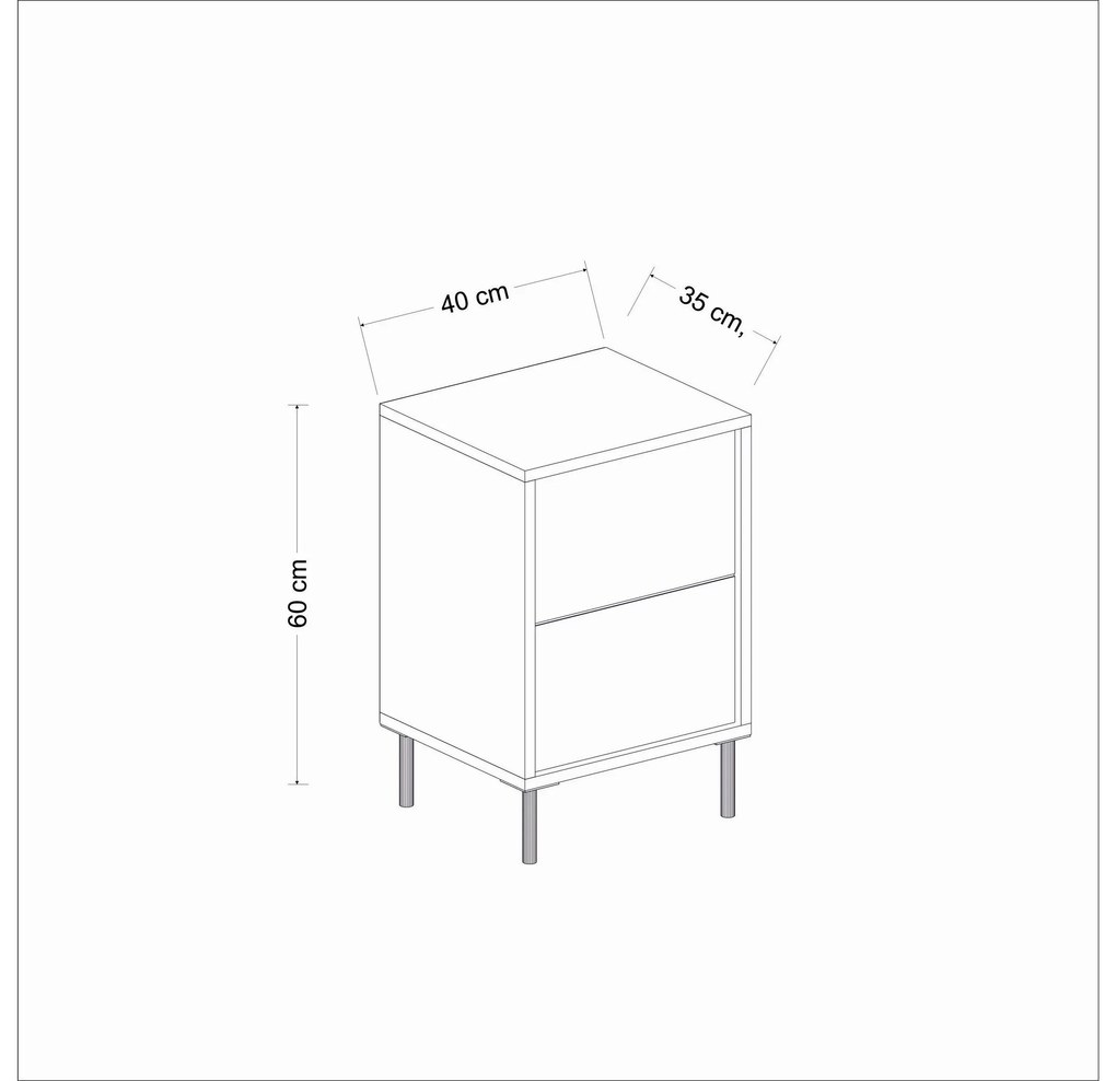 Noptieră Mamene 1 (marmură deschis + auriu) . 1094429