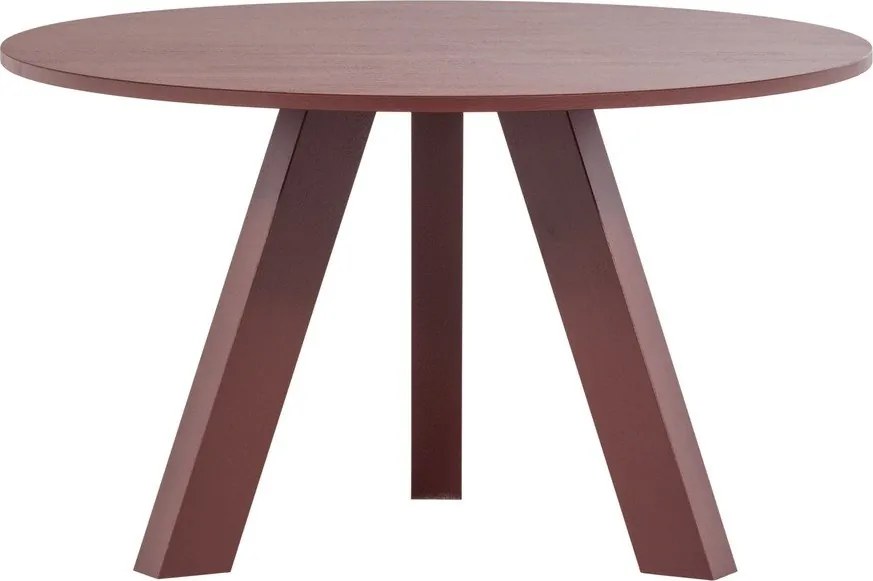 Masă de dining rotundă din lemn de stejar ø 129 cm Rhonda – WOOOD