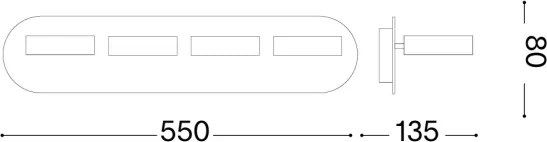 Ideal Lux - Aplica de perete cu spoturi LED OBY, 4x LED, 6W, 230V, CRI 90, alb