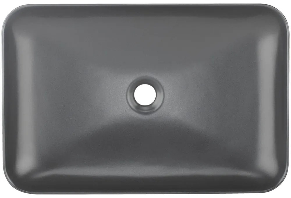 Lavoar pe blat Deante Tess negru-antracit 40x60cm