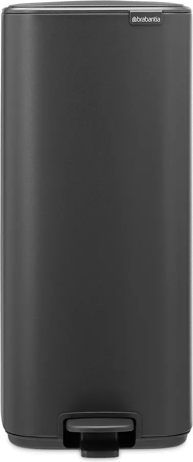 Coș de gunoi gri închis cu pedală din oțel 30 l Bo – Brabantia