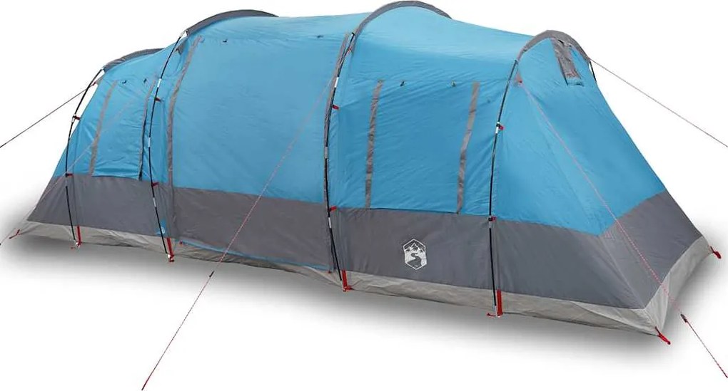 vidaXL Cort de familie tunel pentru 6 persoane, albastru, impermeabil