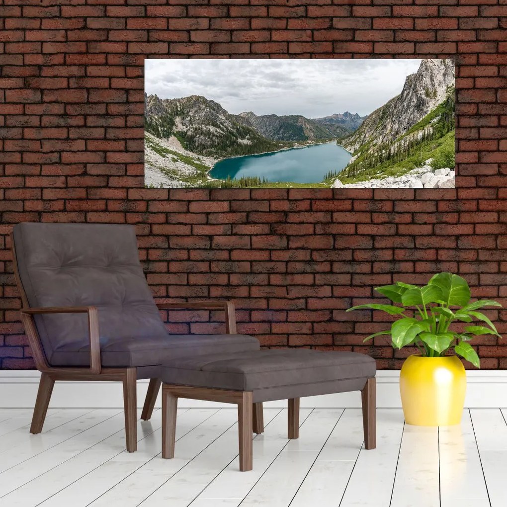 Tablou cu lac în munți (120x50 cm)