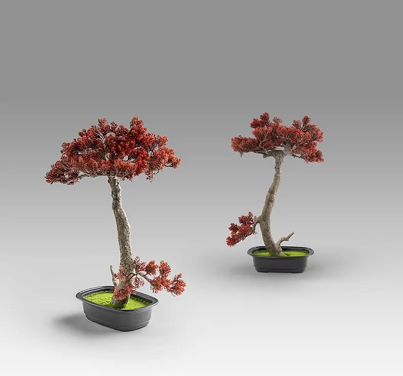 Set de 2 Plante artificiale, Bunjin-hi BONSAI 45cm