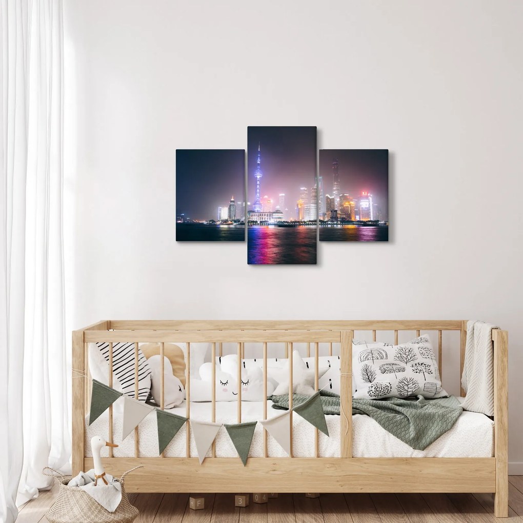 Tabloul Shangai nocturn (90x60 cm)