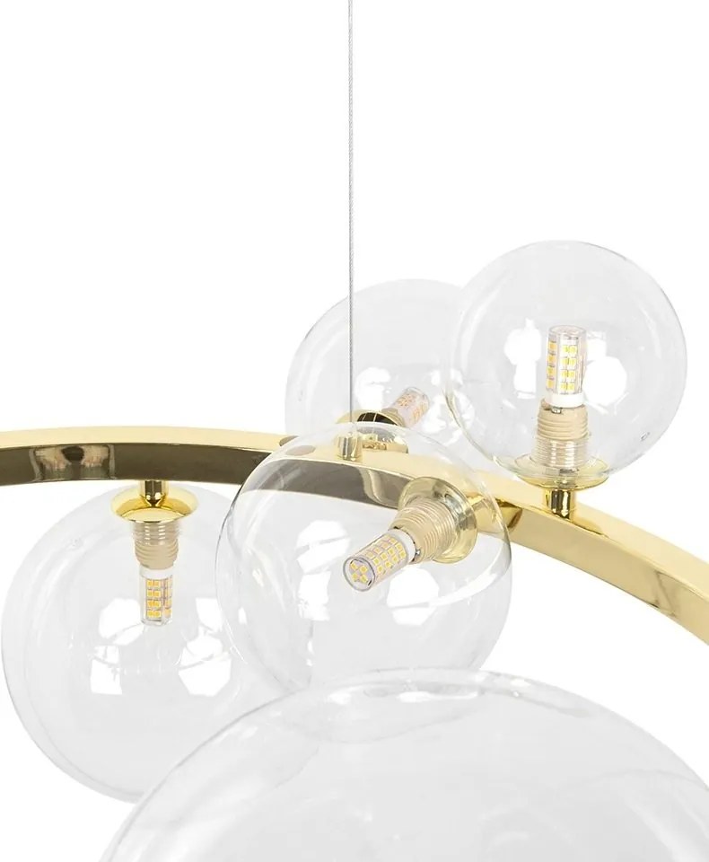 Lustra moderna cu 15 de surse de lumina LINEA R85 auriu