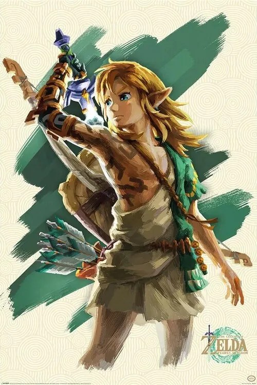 Poster The Legend Of Zelda: Tears Of The Kingdom - Link Unleashed, (61 x 91.5 cm)