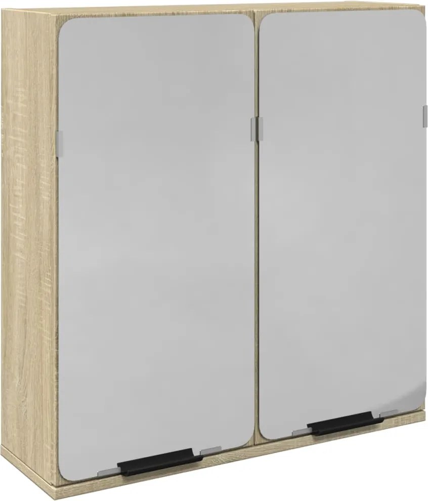 vidaXL Dulap oglindă baie stejar sonoma 64,5x20x66,5 cm lemn prelucrat