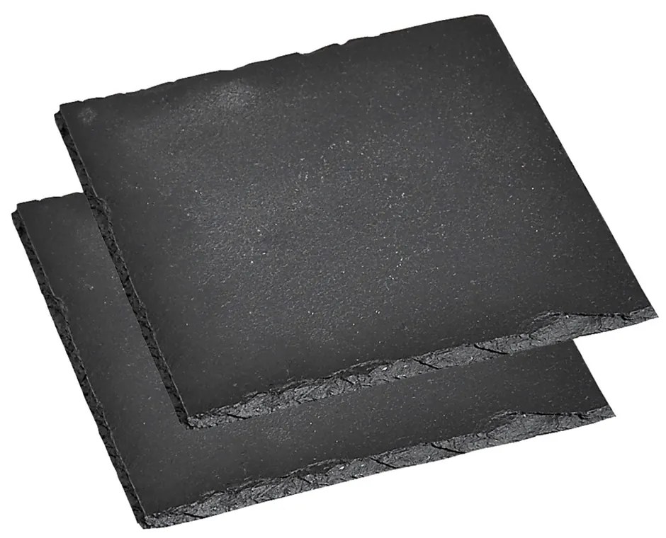 Kesper 38109 Set de tăvi de servire din ardezie, 2buc., 20 x 20 cm