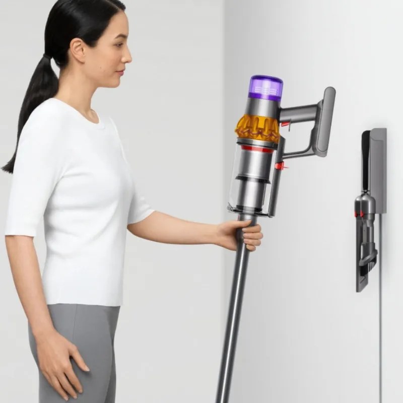 Aspirator vertical Dyson V15 Detect Abseolute, 660W, 0.76 l, 60 min autonomie, Senzori, 3 moduri, LCD, Gri