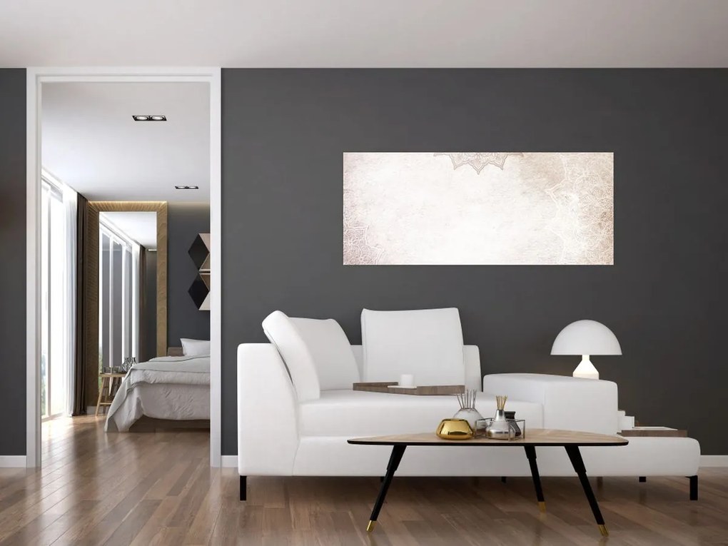Tablou - Mandala pe zid (120x50 cm)