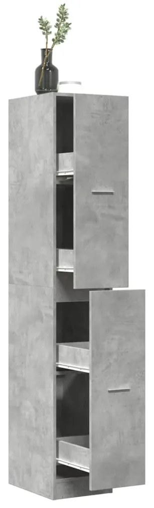 vidaXL Dulap de farmacie, gri beton, 30x41x174,5 cm, lemn prelucrat