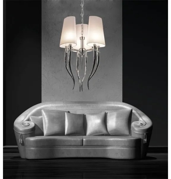 Azzardo AZ0028 - Lustră pe lanț DIABLO 6xE14/11W/230V alb