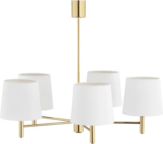 Brilagi - Candelabru cu tijă MONTE 5xE27/60W/230V crem/auriu