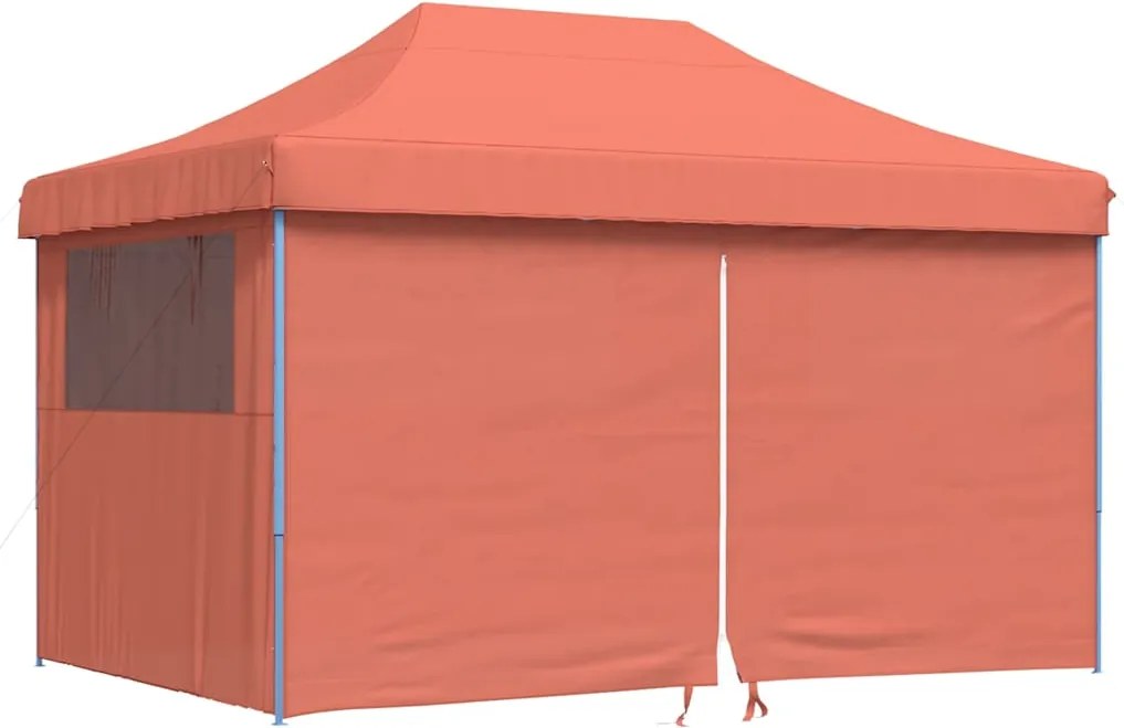 vidaXL Cort pliabil pentru petreceri cu 4 pereți laterali, cărămiziu