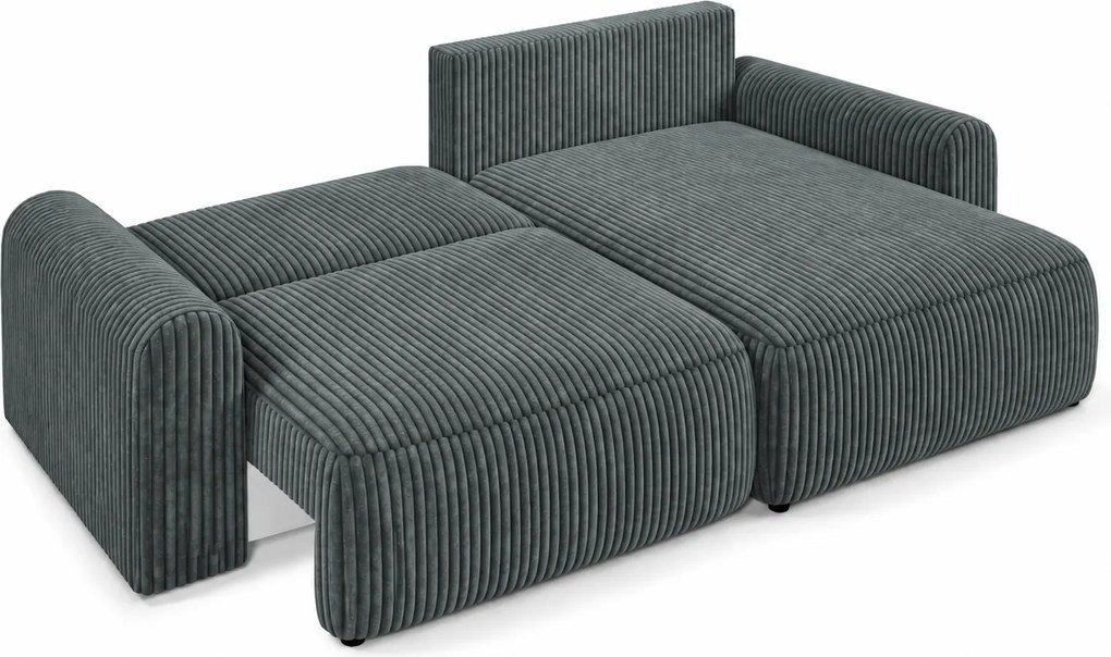 Coltar extensibil reversibil NORDEN TILIA 250x140 cm, albastru-gri