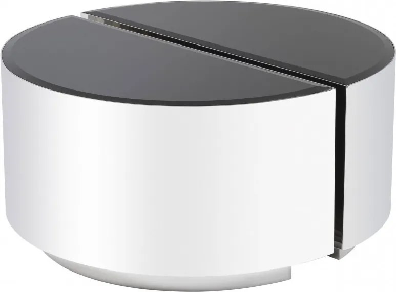 Set 2 masute laterale design elegant LUX Astra, argintiu-negru 114359 HZ