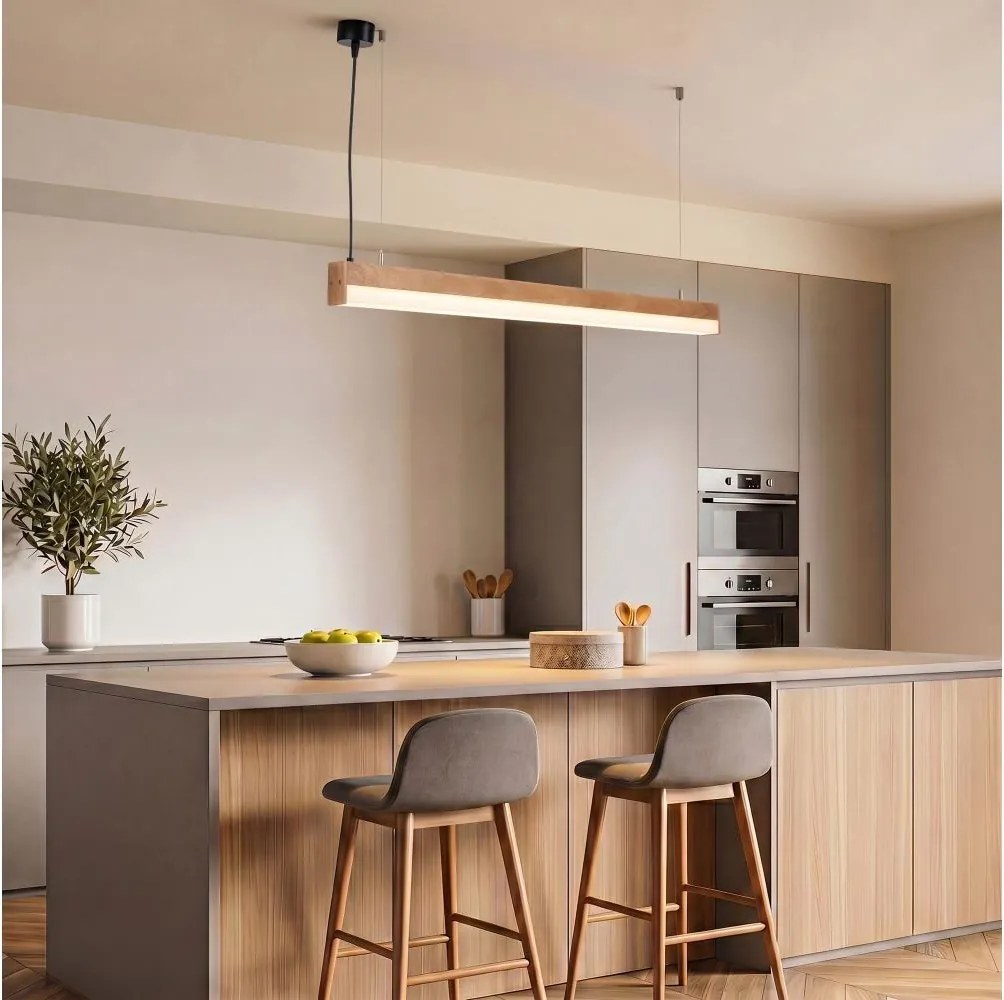 BRILAGI - Lustră LED pe cablu GARDALINE LED/100W/230V stejar