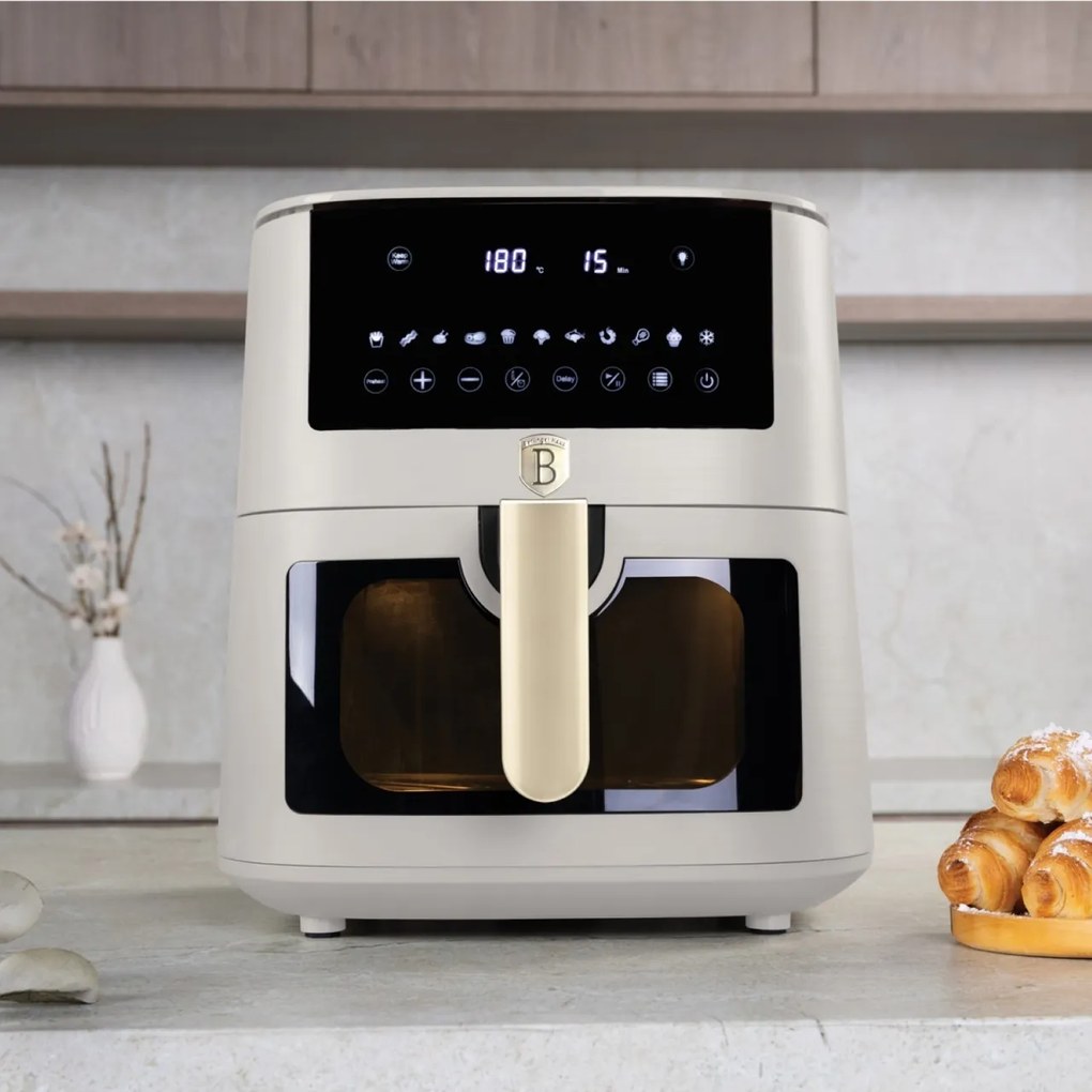 RESIGILAT - Friteuza aer cald capacitate mare 8 l, airfryer Sahara Berlinger Haus BH 9607