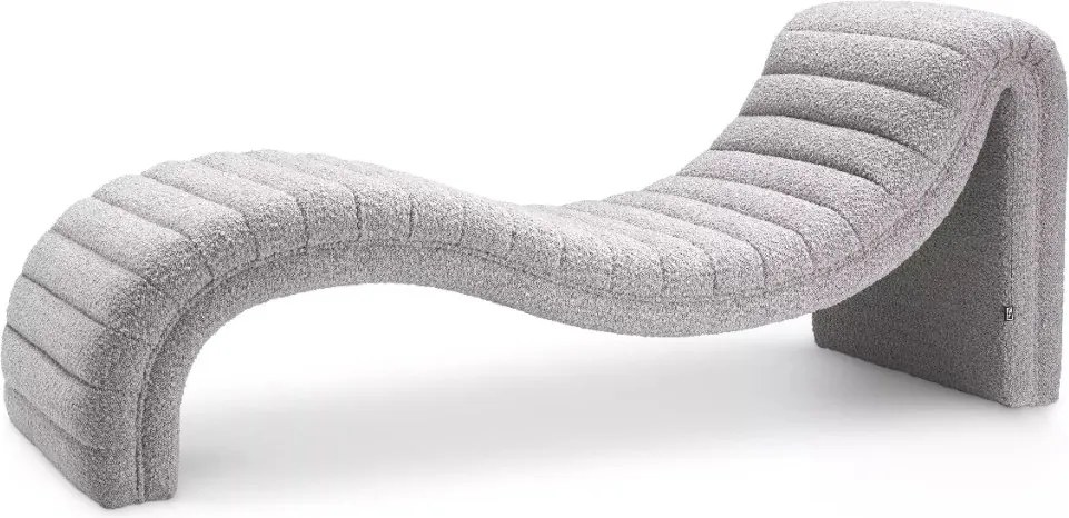 Pat de zi tip sezlong design LUX Pioneer boucle grey