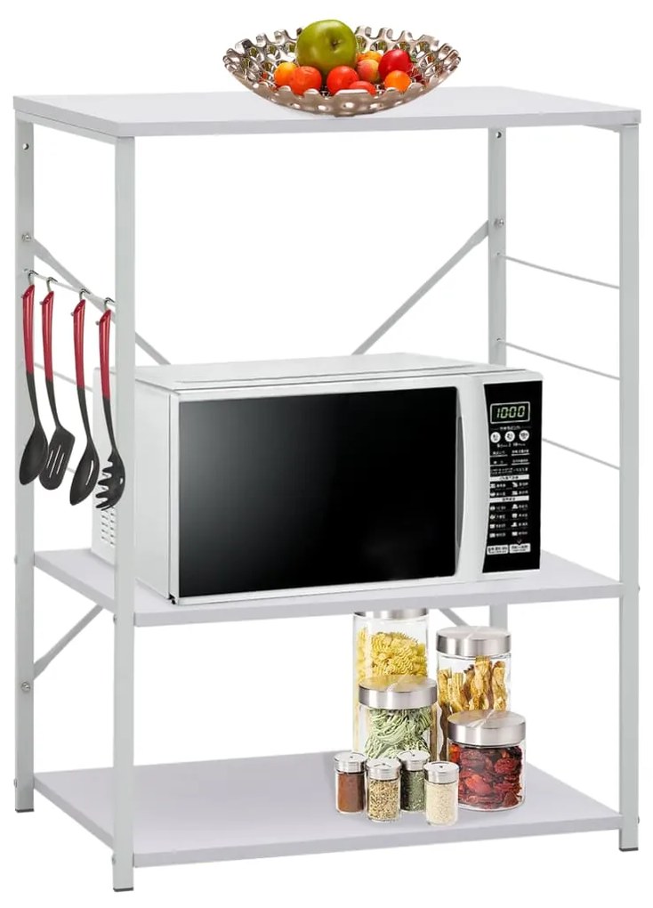 Dulap cuptor microunde, alb, 60 x 39,6 x 79,5 cm, pal