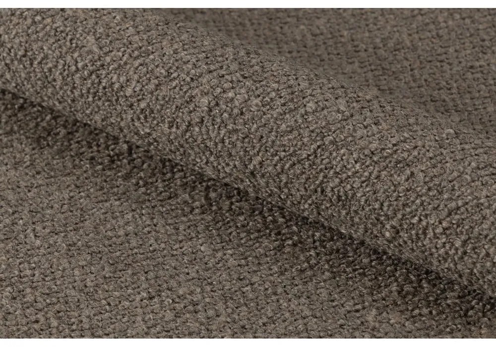 Fotoliu gri/maro de relaxare cu tapițerie din țesătură bouclé London – Actona