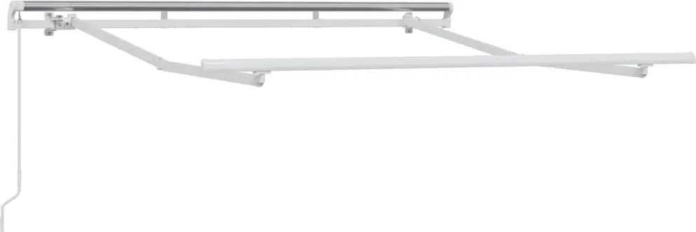 vidaXL Cadru de copertină Manual Alb 2,5 x 2 m Metal