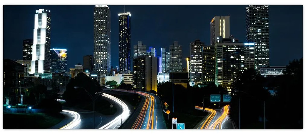 Tabloul metropolei nocturne (120x50 cm)