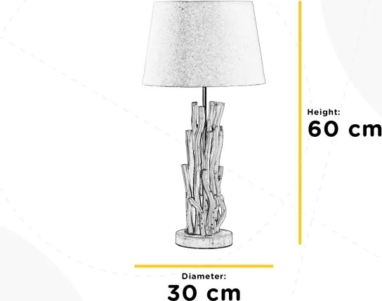 Lampă de masă AGAR 1xE27/22W/230V 60 cm ONLI