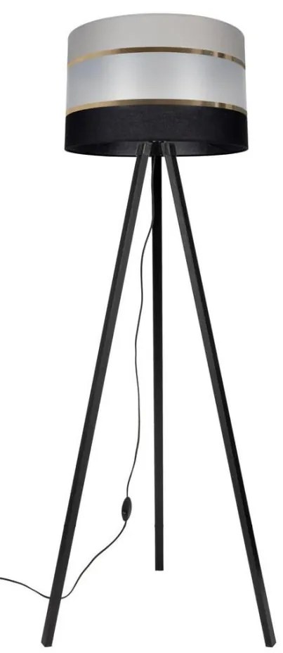 Lampadar CORAL 1xE27/60W/230V wenge/negru/gri/auriu