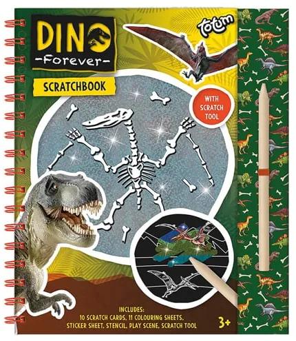 Set scratchbook, Totum, Dinozauri, 25 piese