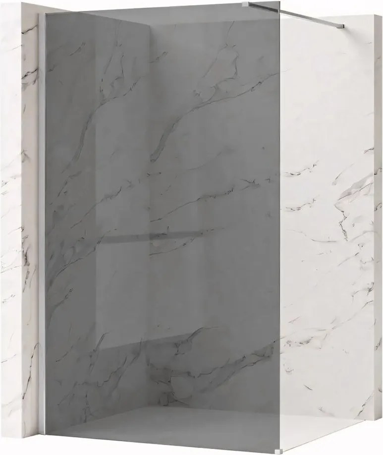 Paravan de dus fumuriu Rea Flexi Grey 130 cm crom